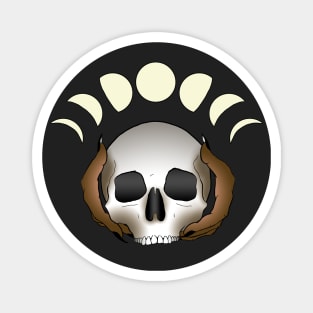 Moon Phase Skull Dark skin Magnet